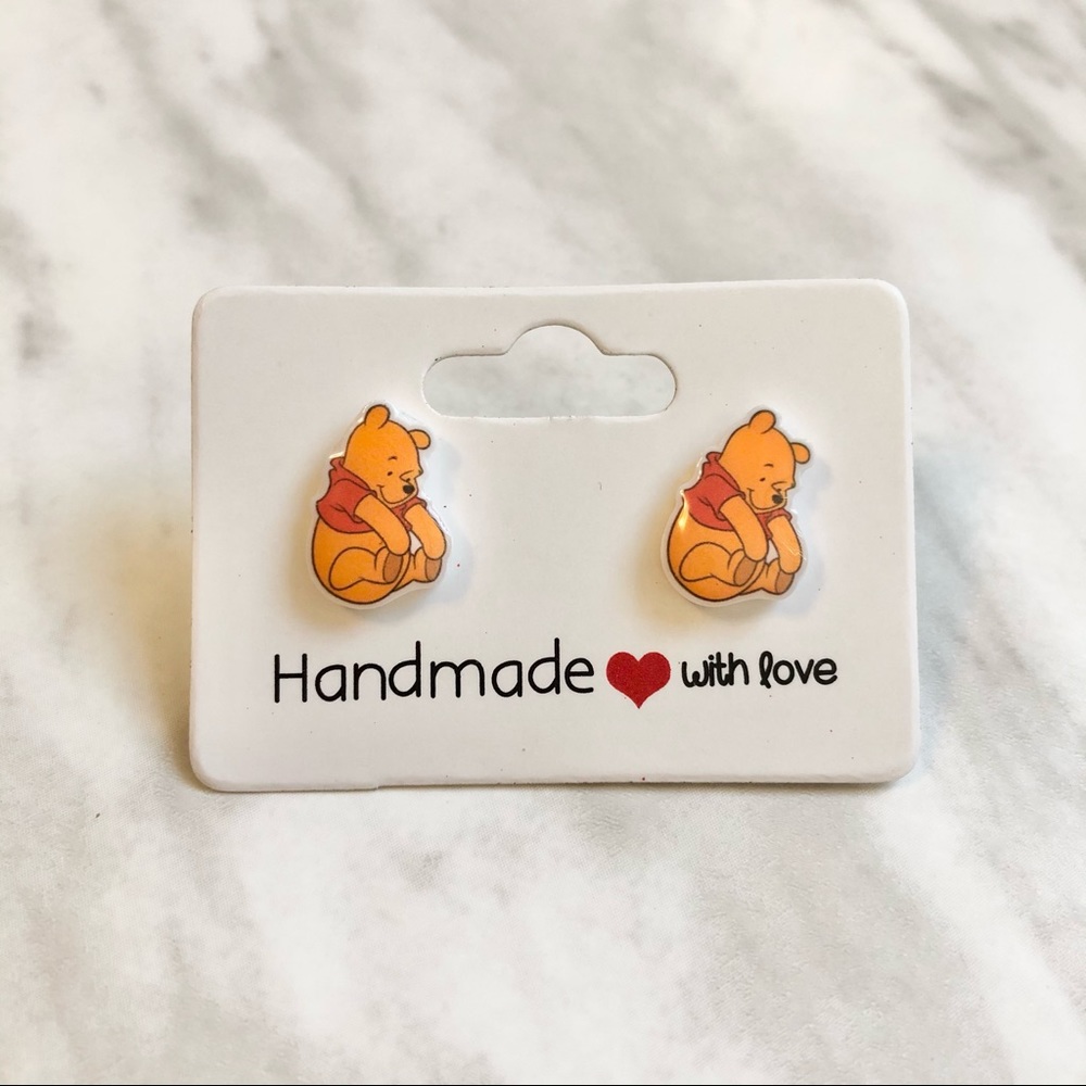 🎉 New Winnie the Pooh Bear Handmade Earrings set
